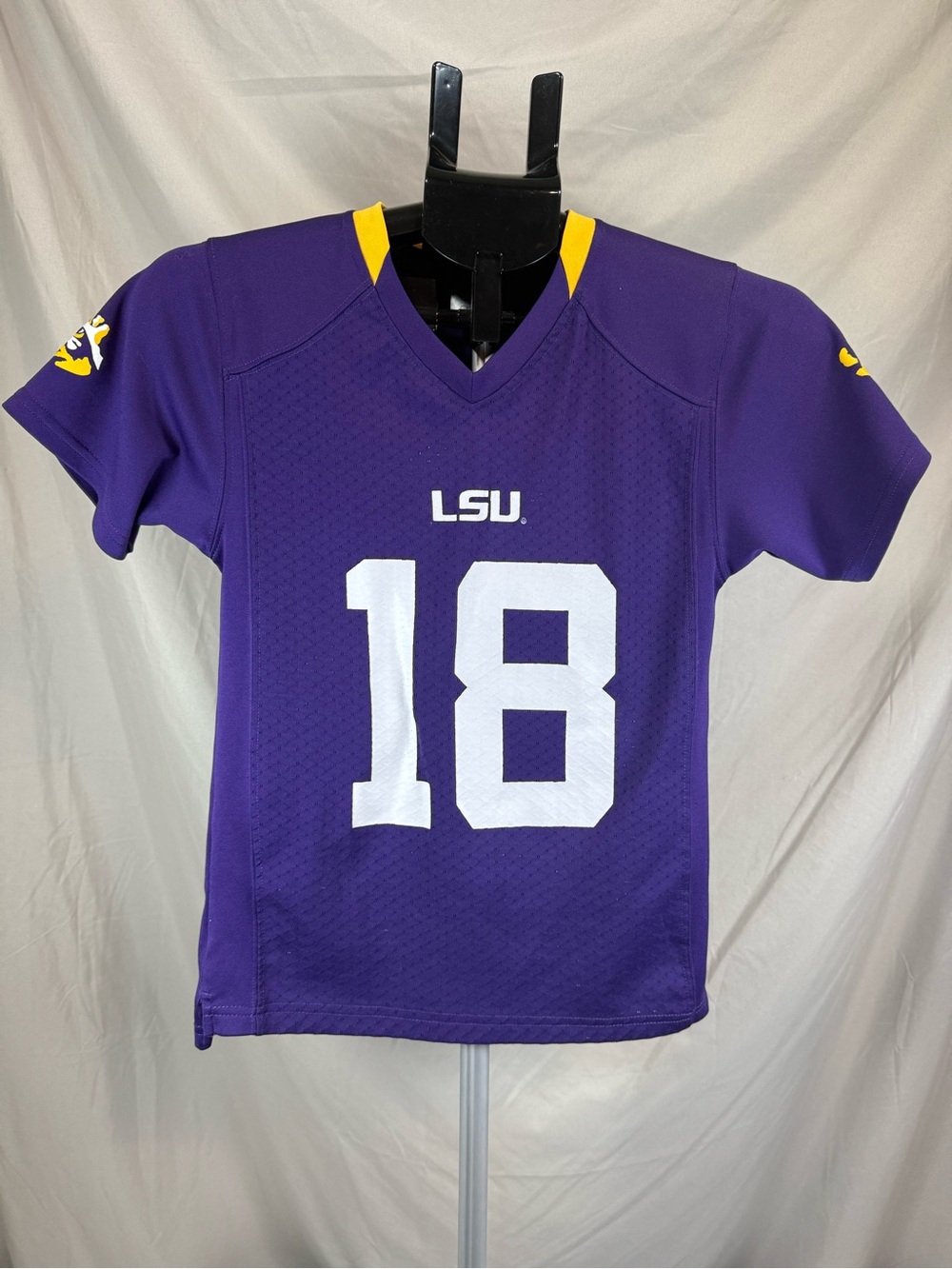 LSU Tigers #18 Youth Jersey Rivalry Threads by Knights Apparel Size Small 6/7